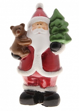 Игрушка керамика Дед Мороз с мишуткой 17,5*11*7,5