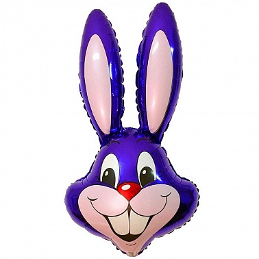 Шар фольга Фигура Кролик фиолетовый (FM)G36