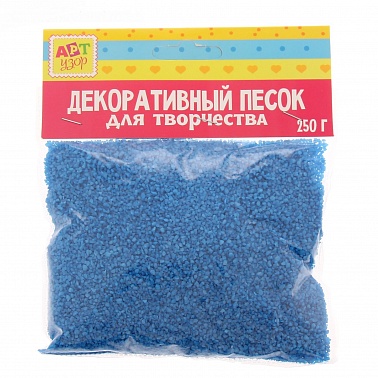 Песок декоративный голубой 250гр