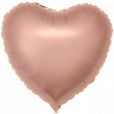 Шар фольга без рисунка Сердце 18" розовое золото (AG)